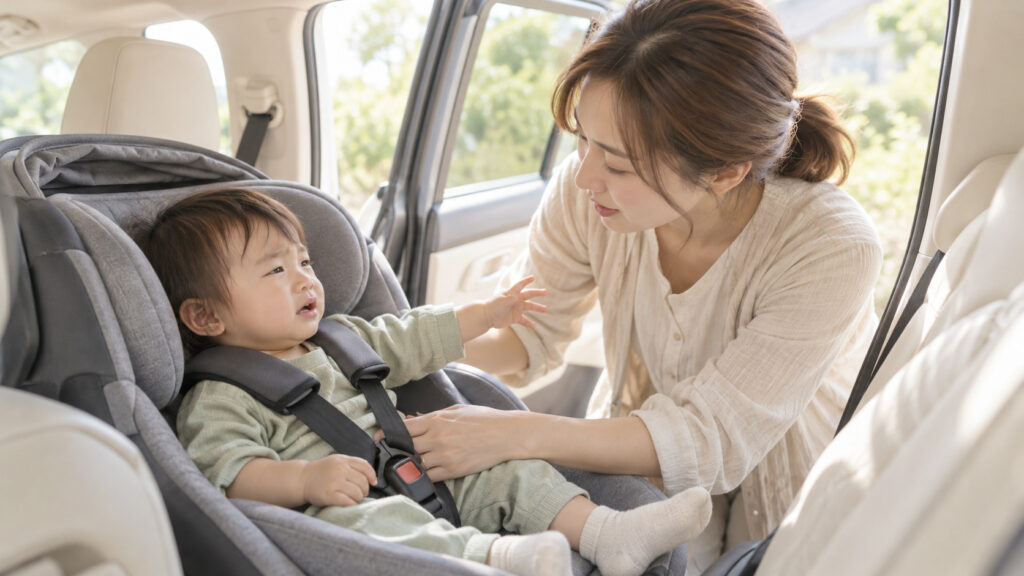 チャイルドシートを嫌がる子ども